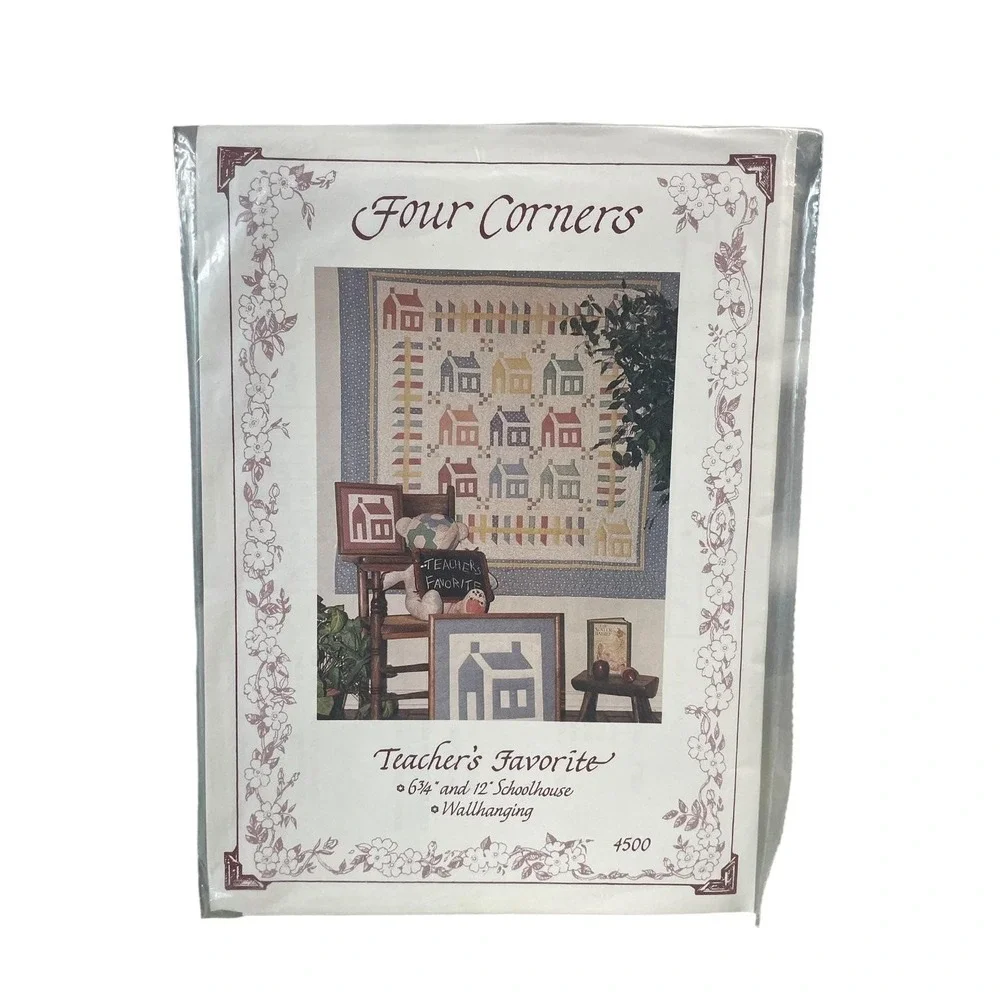 Four Corners 4500 Teacher's Favorite Schoolhouse Quilt Wallhanging Vintage